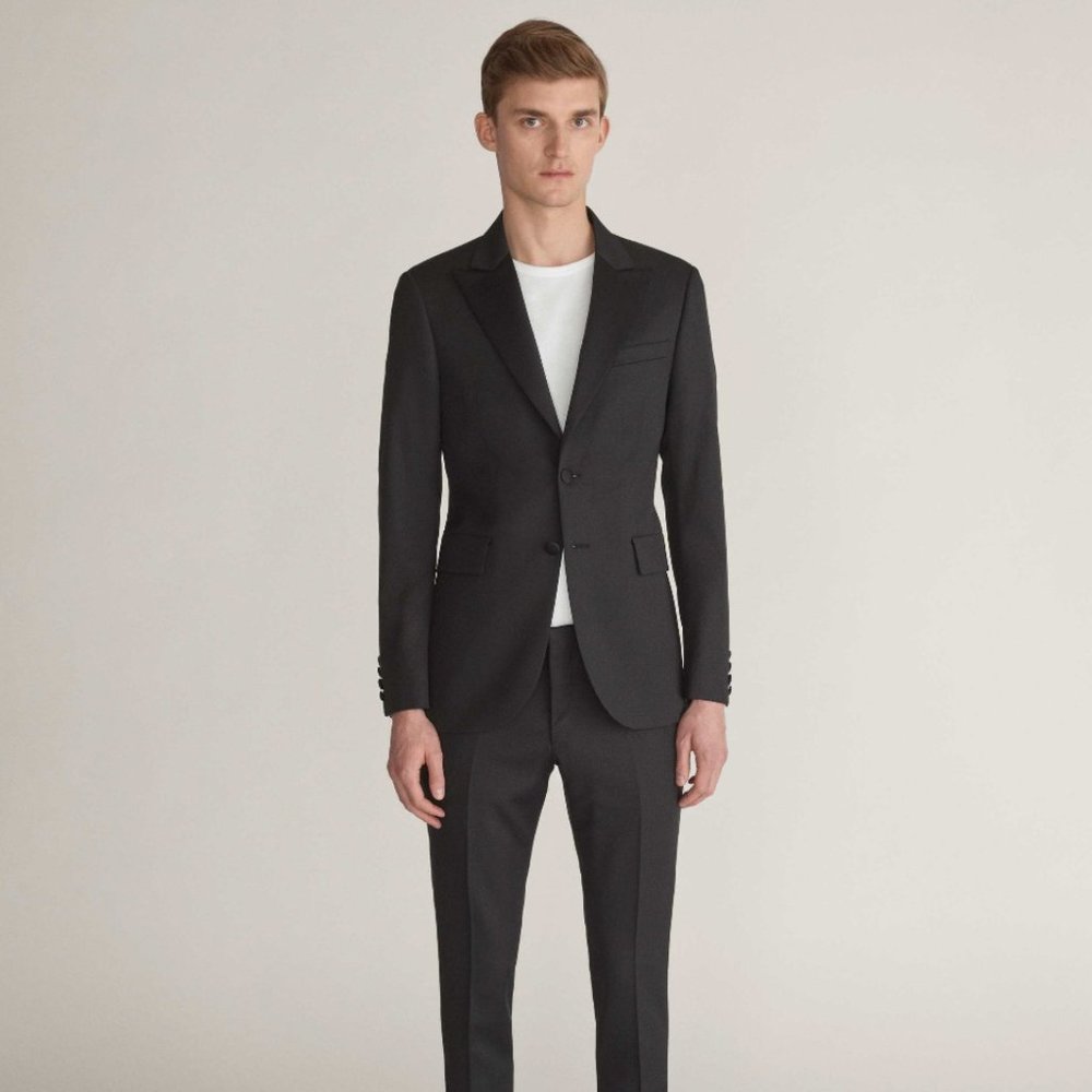 Tiger Of Sweden Black Wool 1903 Tuxedo Blazer